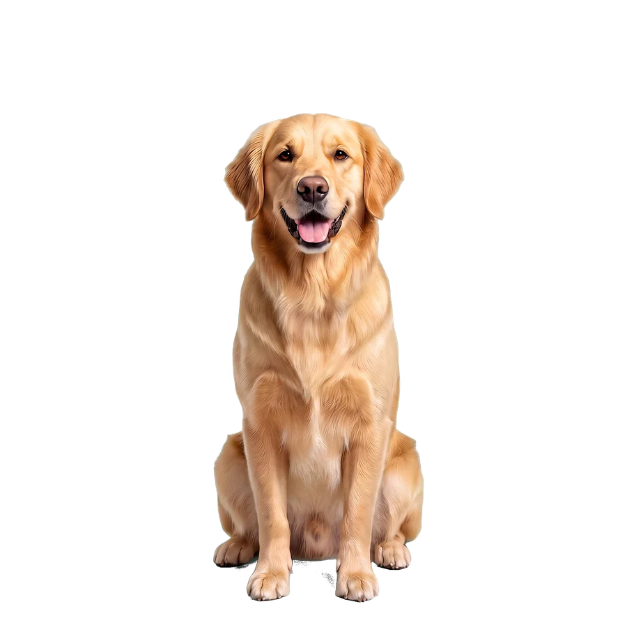 Golden retriever con su corte