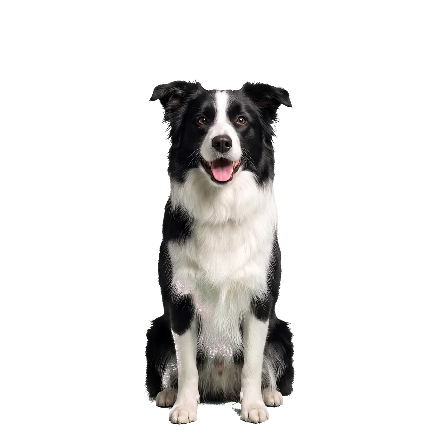 Border collie con su corte