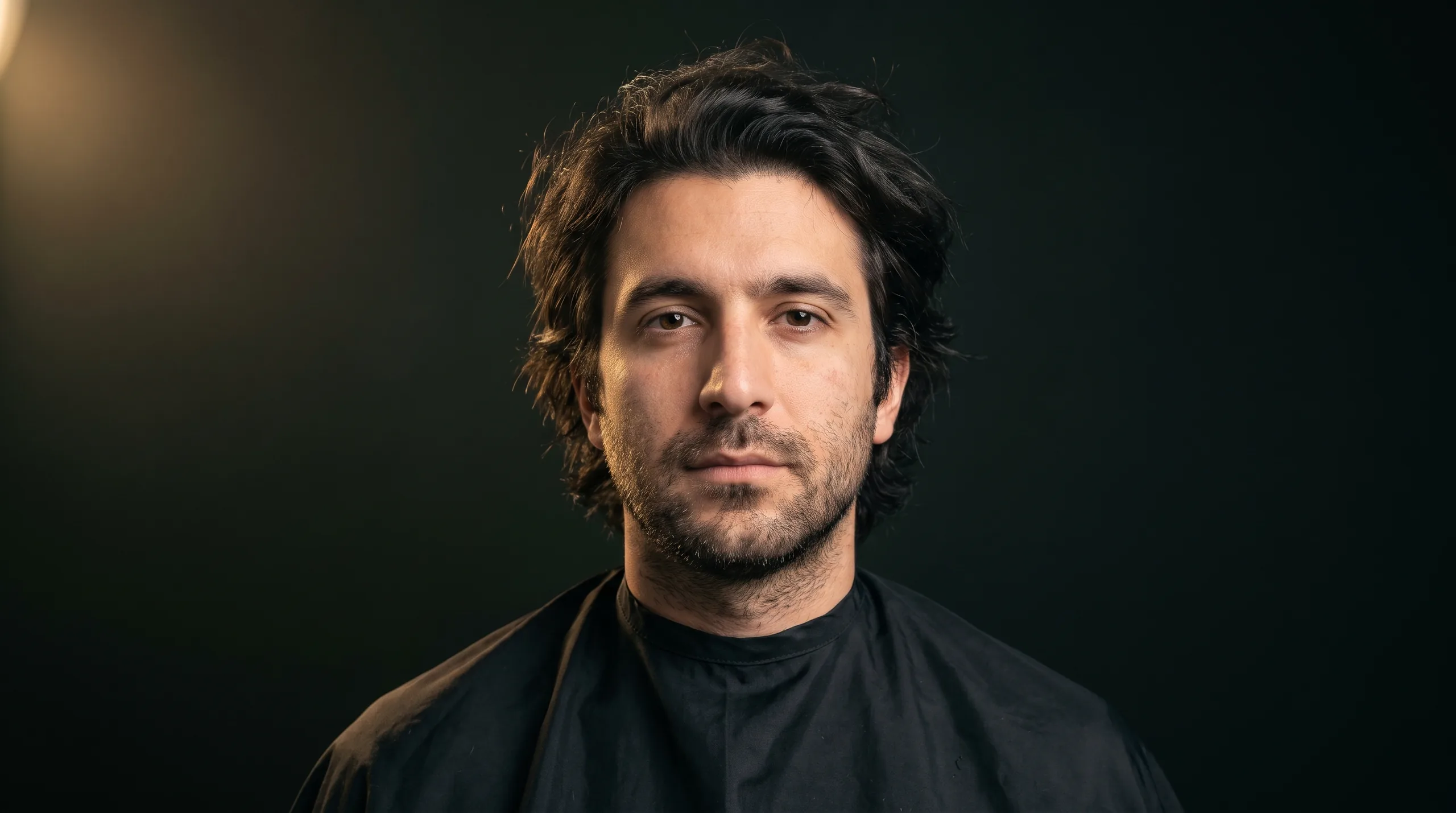 Cliente con el pelo crecido, antes del corte