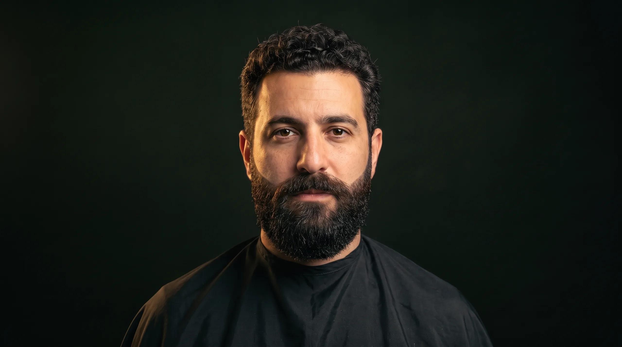 El mismo cliente con la barba perfilada