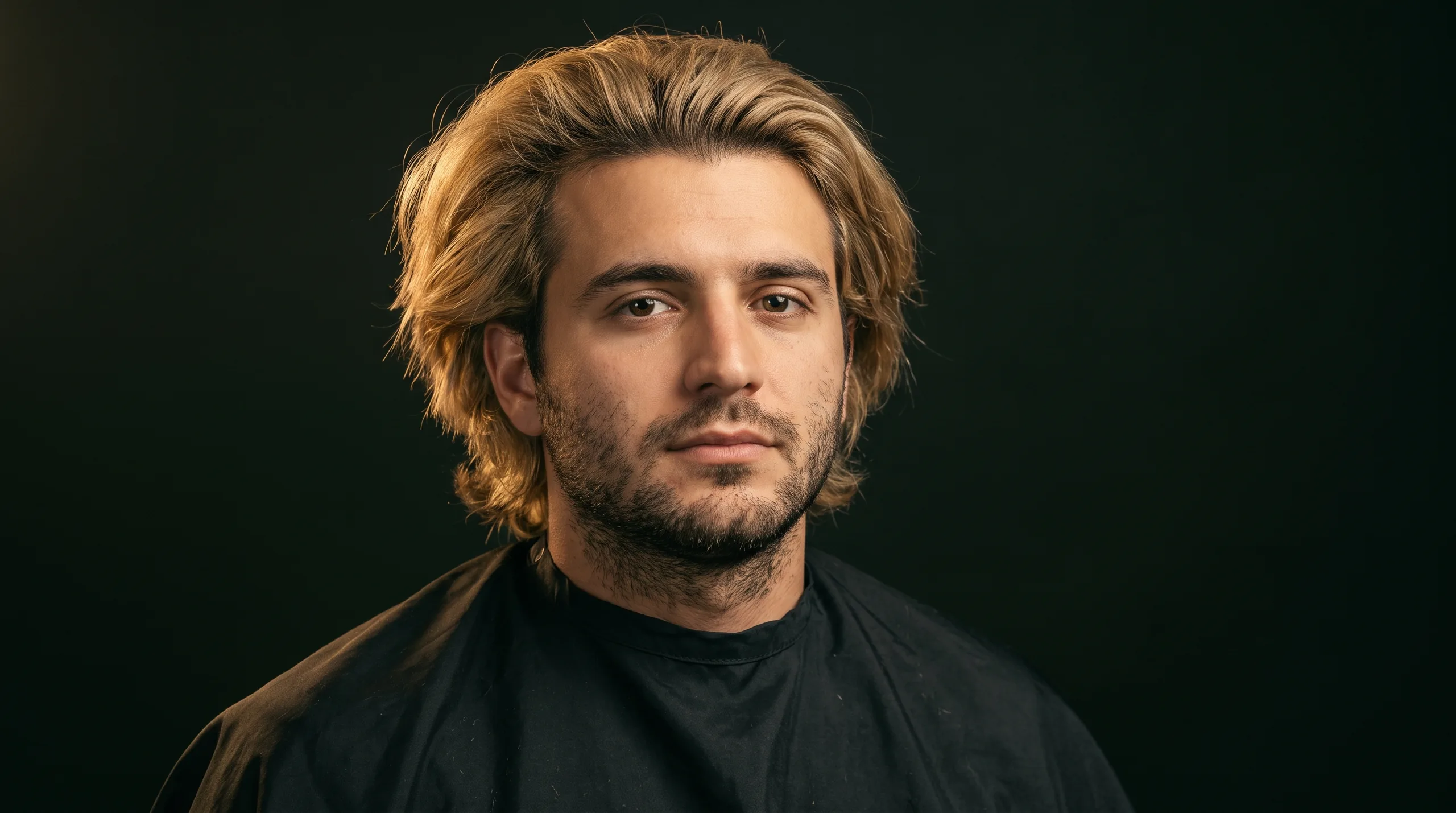 Cliente con barba de varios días